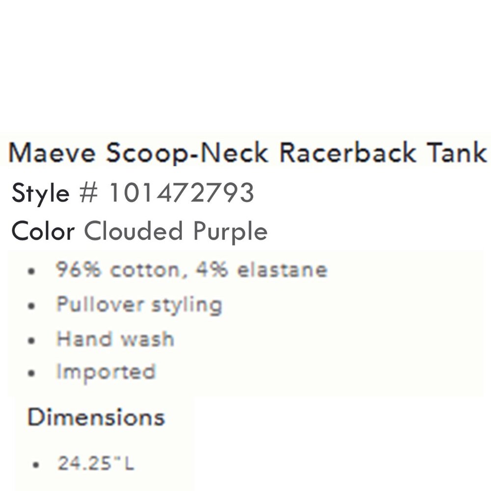 ANTHROPOLOGIE Maeve Scoop-Neck Racerback Tank - Picture 7 of 7
